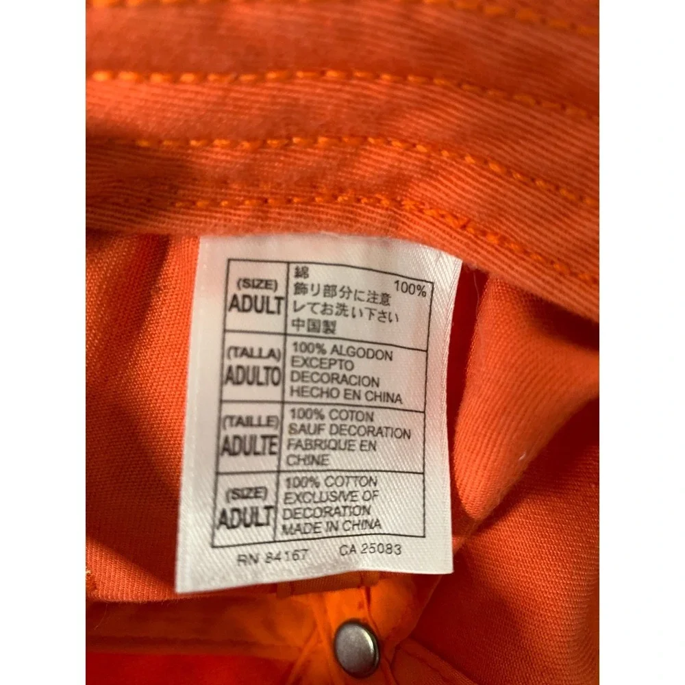 Walt Disney World Goofy Embroidered Orange Cotton Baseball Cap Hat Adj. #930